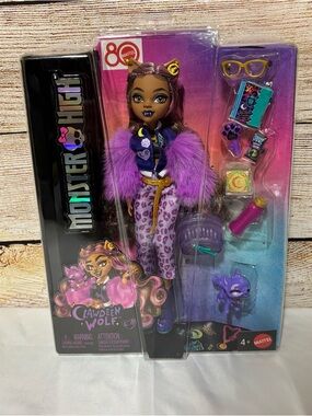 Monster High Clawdeen Wolf Doll Mattel 80th Anniversary New In Box